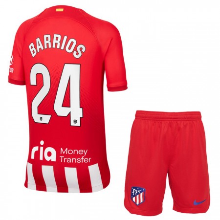 Atlético Madrid Barrios 24 Fotbollströjor Barn Hemma tröja 2023-24 Kortärmad